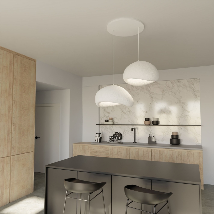 Brilagi - Κρεμαστό φωτιστικό με καλώδιο WABI SABI 2xE27/40W/230V λευκό