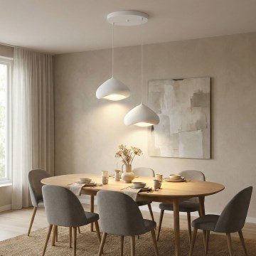 Brilagi - Κρεμαστό φωτιστικό με καλώδιο WABI SABI 2xE27/40W/230V Ø 45 cm λευκό