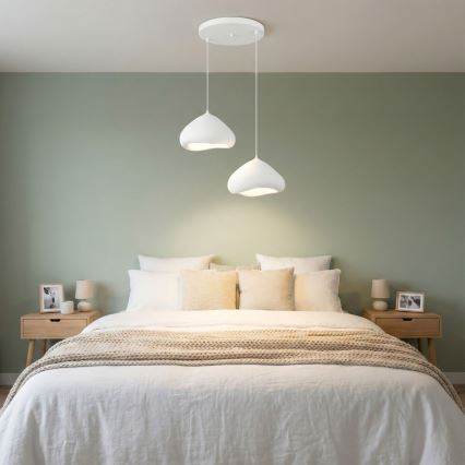 Brilagi - Κρεμαστό φωτιστικό με καλώδιο WABI SABI 2xE27/40W/230V Ø 45 cm λευκό