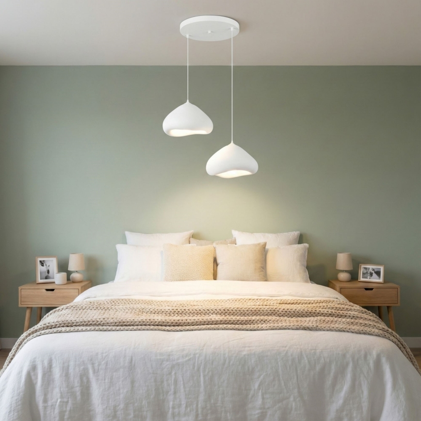 Brilagi - Κρεμαστό φωτιστικό με καλώδιο WABI SABI 2xE27/40W/230V Ø 45 cm λευκό