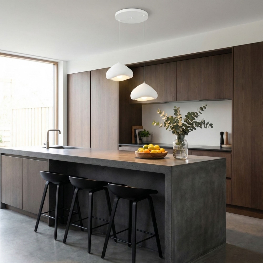 Brilagi - Κρεμαστό φωτιστικό με καλώδιο WABI SABI 2xE27/40W/230V Ø 45 cm λευκό