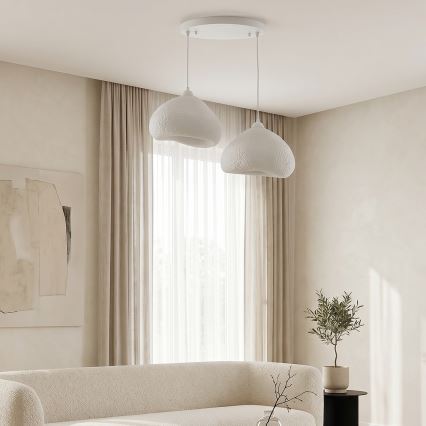 Brilagi - Κρεμαστό φωτιστικό με καλώδιο WABI SABI 2xE27/40W/230V Ø 45 cm λευκό