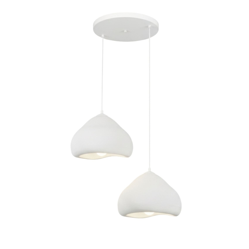Brilagi - Κρεμαστό φωτιστικό με καλώδιο WABI SABI 2xE27/40W/230V, Ø 45 εκ., λευκό