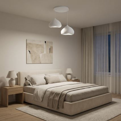 Brilagi - Κρεμαστό φωτιστικό με καλώδιο WABI SABI 2xE27/40W/230V, Ø 45 εκ., λευκό