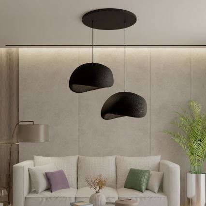 Brilagi - Κρεμαστό φωτιστικό με καλώδιο WABI SABI 2xE27/40W/230V Ø 60 cm μαύρο
