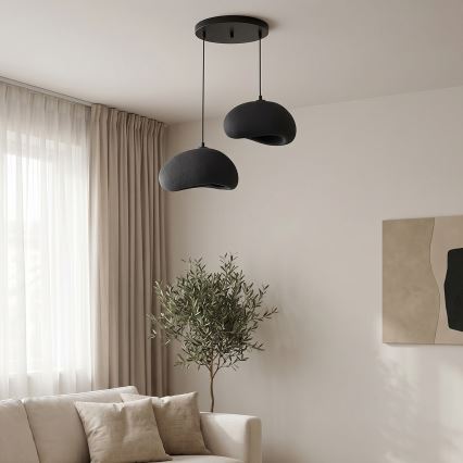 Brilagi - Κρεμαστό φωτιστικό με καλώδιο WABI SABI 2xE27/40W/230V Ø 60 cm μαύρο
