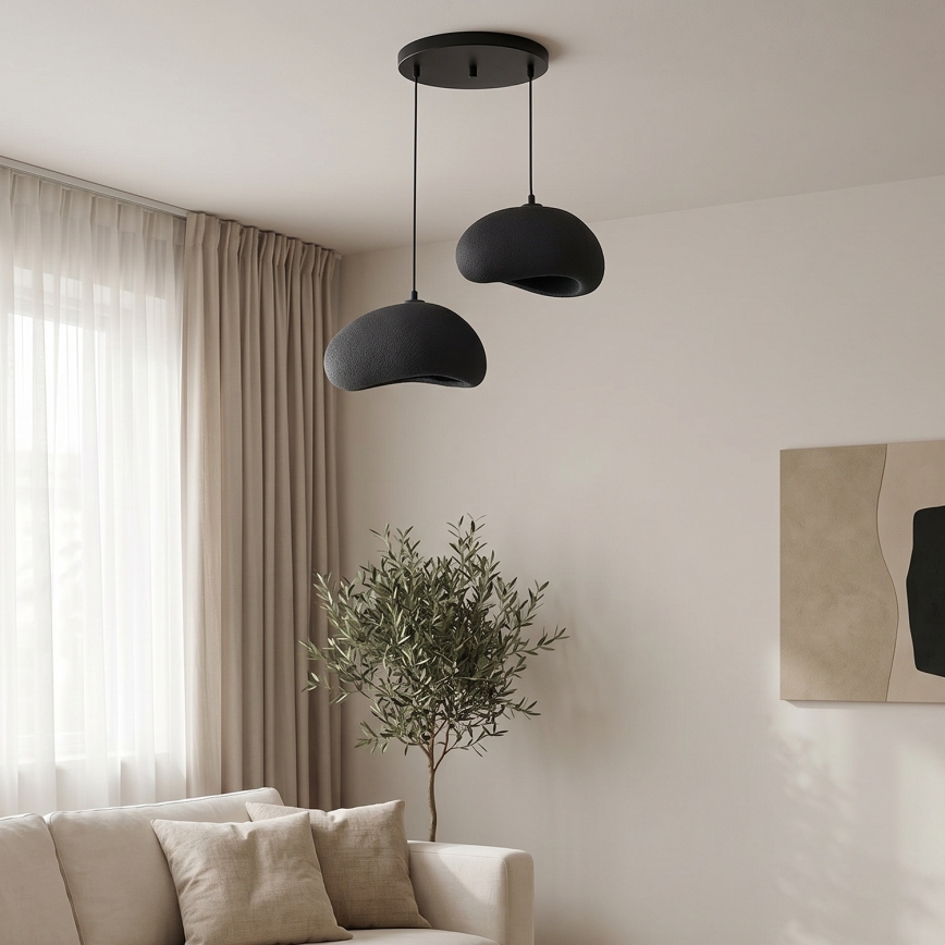 Brilagi - Κρεμαστό φωτιστικό με καλώδιο WABI SABI 2xE27/40W/230V Ø 60 cm μαύρο