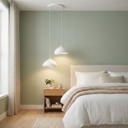 Brilagi - Κρεμαστό φωτιστικό με καλώδιο WABI SABI 2xE27/40W/230V διάμ. 45 εκ. λευκό