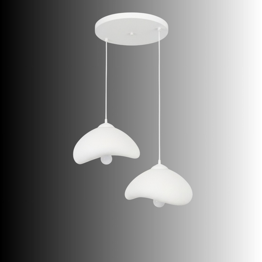 Brilagi - Κρεμαστό φωτιστικό με καλώδιο WABI SABI 2xE27/40W/230V διάμ. 45 εκ. λευκό