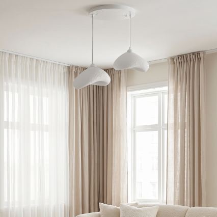 Brilagi - Κρεμαστό φωτιστικό με καλώδιο WABI SABI 2xE27/40W/230V διάμ. 45 εκ. λευκό