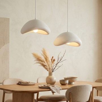 Brilagi - Κρεμαστό φωτιστικό με καλώδιο WABI SABI 2xE27/40W/230V, διάμετρος 74 cm, λευκό