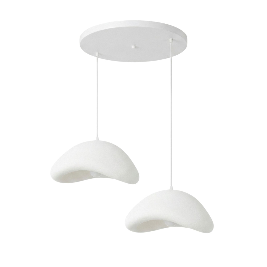Brilagi - Κρεμαστό φωτιστικό με καλώδιο WABI SABI 2xE27/40W/230V, διάμετρος 74 cm, λευκό