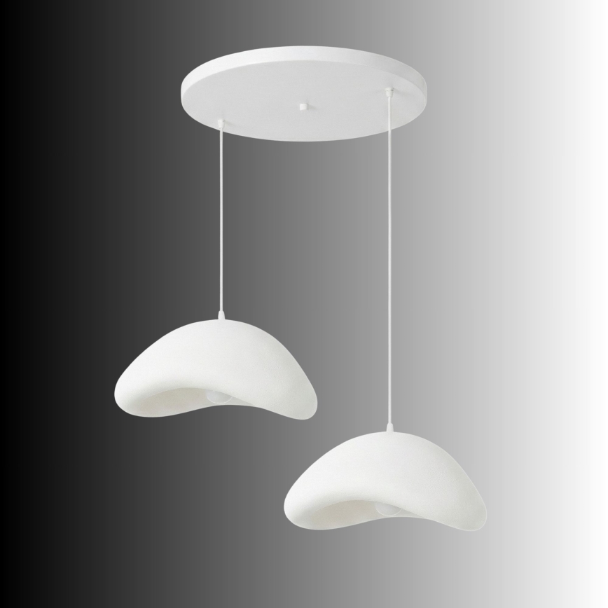 Brilagi - Κρεμαστό φωτιστικό με καλώδιο WABI SABI 2xE27/40W/230V, διάμετρος 74 cm, λευκό