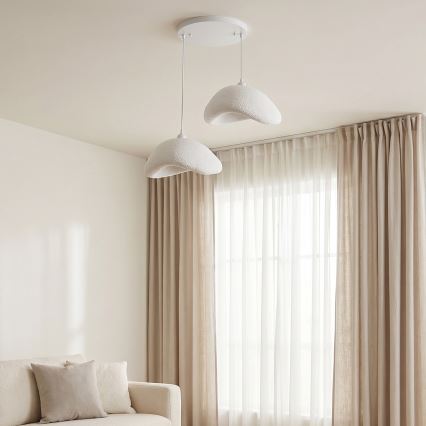 Brilagi - Κρεμαστό φωτιστικό με καλώδιο WABI SABI 2xE27/40W/230V, διάμετρος 74 cm, λευκό