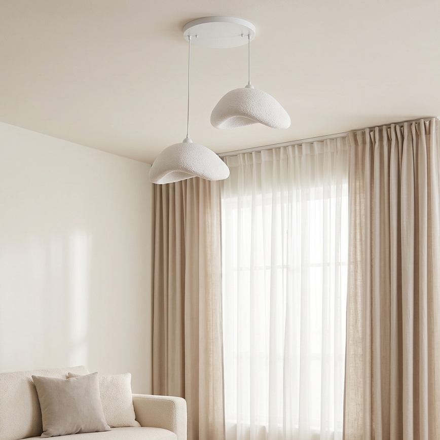 Brilagi - Κρεμαστό φωτιστικό με καλώδιο WABI SABI 2xE27/40W/230V, διάμετρος 74 cm, λευκό