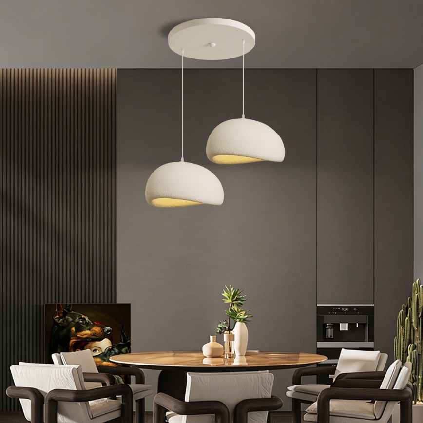 BRILAGI - Κρεμαστό φωτιστικό με καλώδιο WABI SABI 2xE27/60W/230V λευκό
