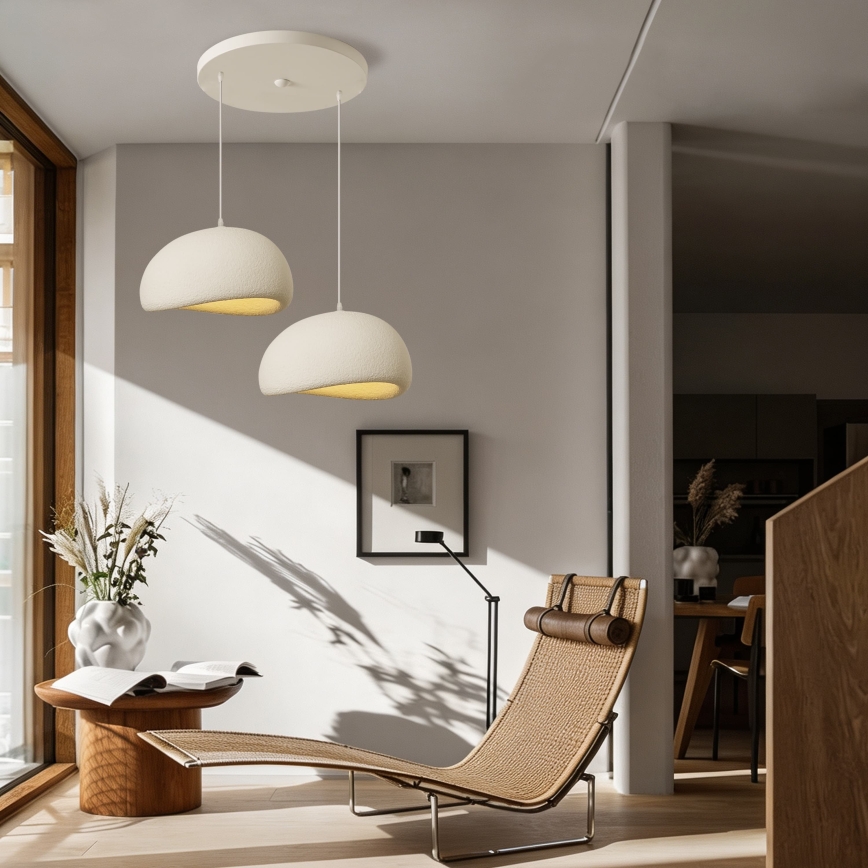 BRILAGI - Κρεμαστό φωτιστικό με καλώδιο WABI SABI 2xE27/60W/230V λευκό