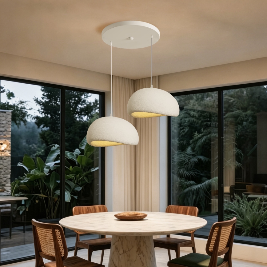 BRILAGI - Κρεμαστό φωτιστικό με καλώδιο WABI SABI 2xE27/60W/230V λευκό