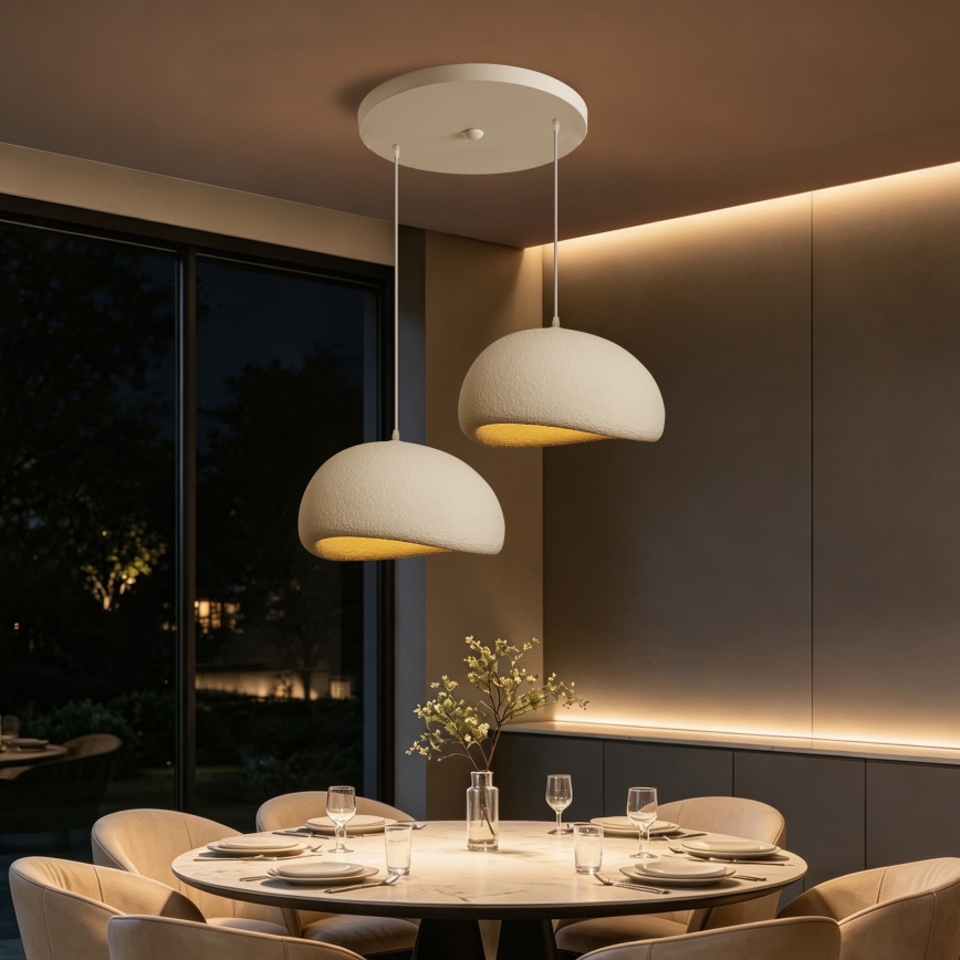 BRILAGI - Κρεμαστό φωτιστικό με καλώδιο WABI SABI 2xE27/60W/230V λευκό
