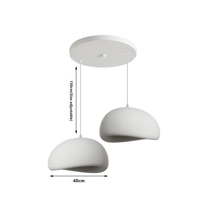 BRILAGI - Κρεμαστό φωτιστικό με καλώδιο WABI SABI 2xE27/60W/230V λευκό
