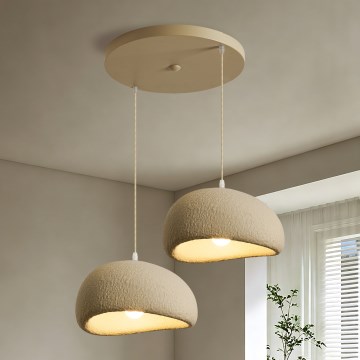 BRILAGI - Κρεμαστό φωτιστικό με καλώδιο WABI SABI 2xE27/60W/230V λευκό