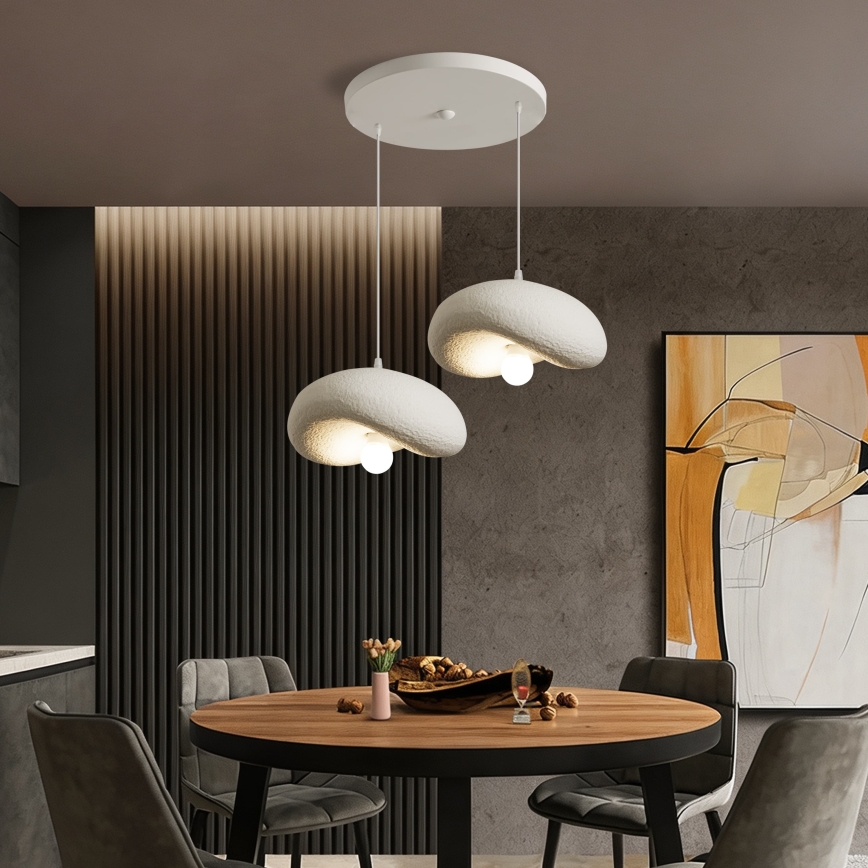 BRILAGI - Κρεμαστό φωτιστικό με καλώδιο WABI SABI 2xE27/60W/230V λευκό