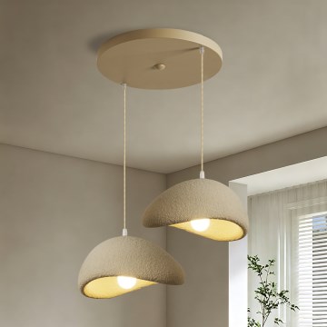 BRILAGI - Κρεμαστό φωτιστικό με καλώδιο WABI SABI 2xE27/60W/230V μπεζ