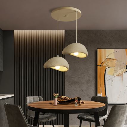 BRILAGI - Κρεμαστό φωτιστικό με καλώδιο WABI SABI 2xE27/60W/230V μπεζ