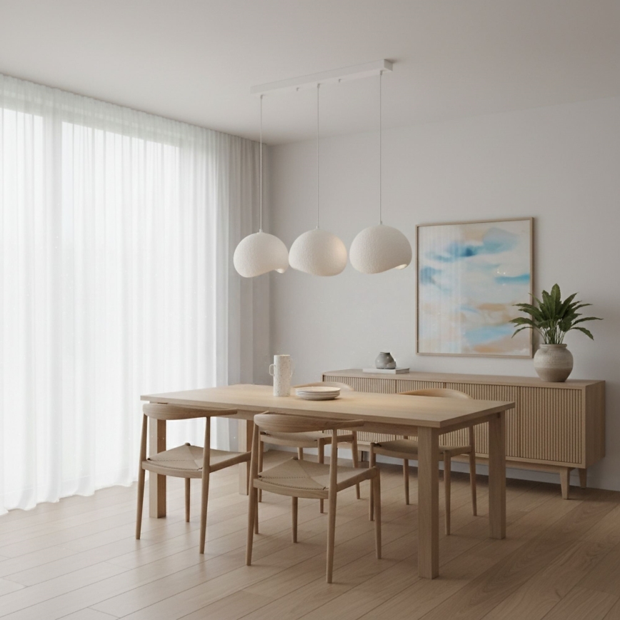 Brilagi - Κρεμαστό φωτιστικό με καλώδιο WABI SABI 3xE27/40W/230V λευκό