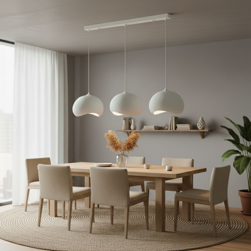 Brilagi - Κρεμαστό φωτιστικό με καλώδιο WABI SABI 3xE27/40W/230V λευκό