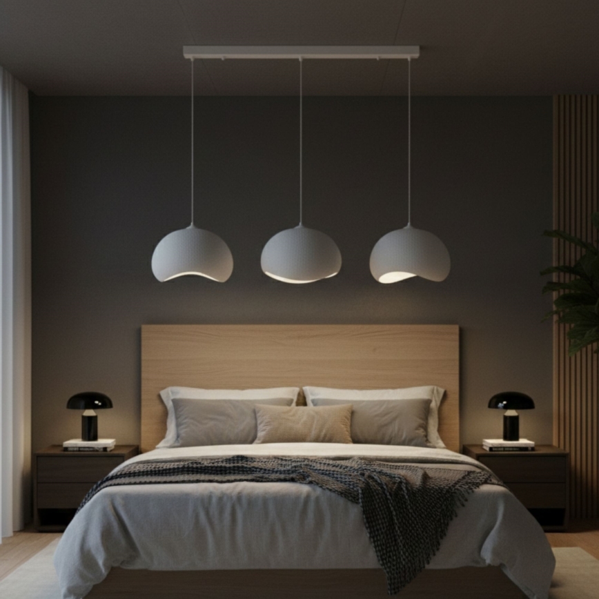 Brilagi - Κρεμαστό φωτιστικό με καλώδιο WABI SABI 3xE27/40W/230V λευκό