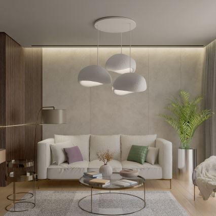 Brilagi - Κρεμαστό φωτιστικό με καλώδιο WABI SABI 3xE27/40W/230V λευκό