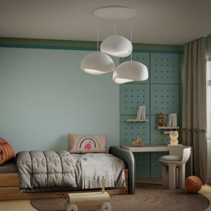 Brilagi - Κρεμαστό φωτιστικό με καλώδιο WABI SABI 3xE27/40W/230V λευκό