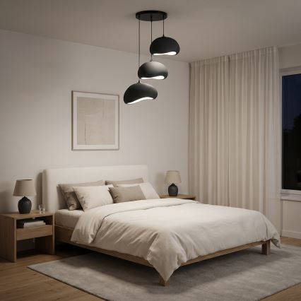Brilagi - Κρεμαστό φωτιστικό με καλώδιο WABI SABI 3xE27/40W/230V Ø 60 cm μαύρο