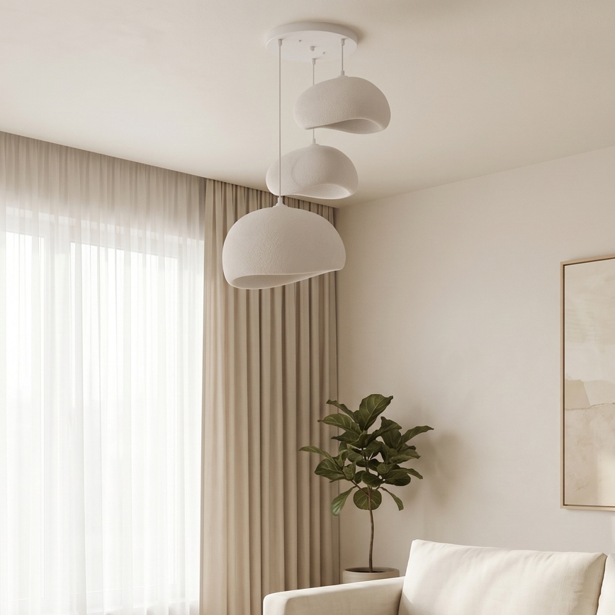 Brilagi - Κρεμαστό φωτιστικό με καλώδιο WABI SABI 3xE27/40W/230V Ø 76 εκ. λευκό