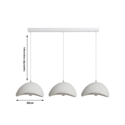 BRILAGI - Κρεμαστό φωτιστικό με καλώδιο WABI SABI 3xE27/60W/230V λευκό