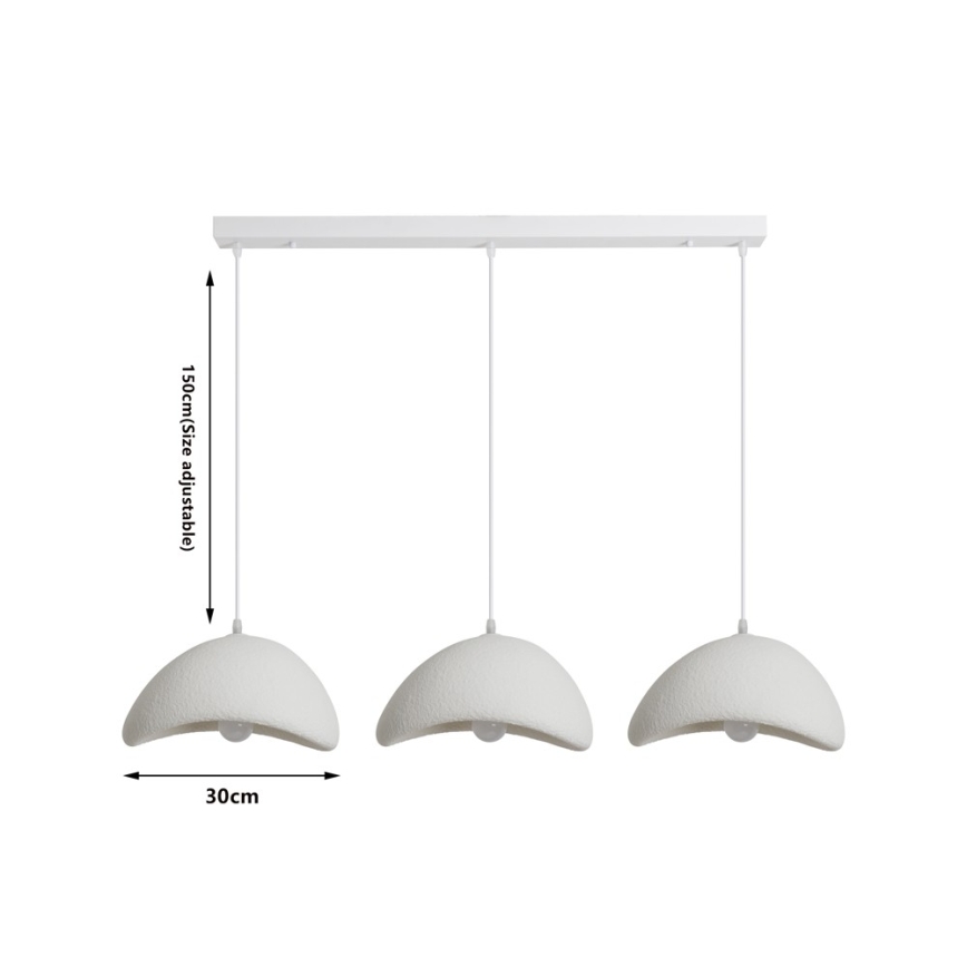 BRILAGI - Κρεμαστό φωτιστικό με καλώδιο WABI SABI 3xE27/60W/230V λευκό
