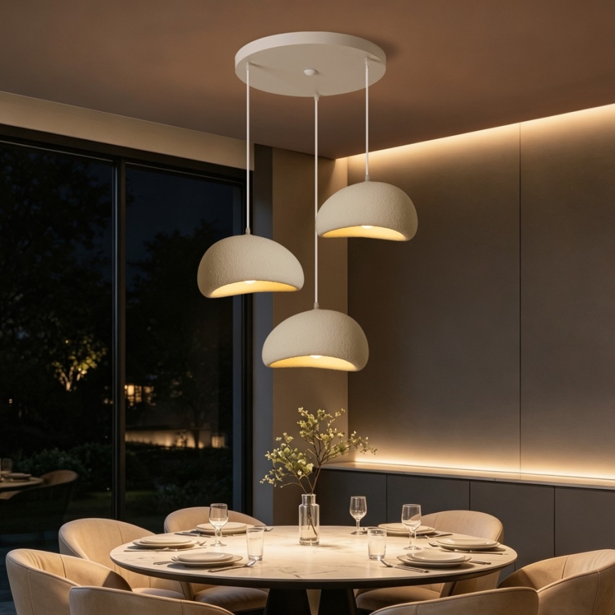 BRILAGI - Κρεμαστό φωτιστικό με καλώδιο WABI SABI 3xE27/60W/230V λευκό