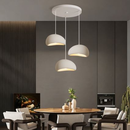 BRILAGI - Κρεμαστό φωτιστικό με καλώδιο WABI SABI 3xE27/60W/230V λευκό