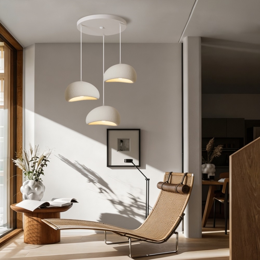 BRILAGI - Κρεμαστό φωτιστικό με καλώδιο WABI SABI 3xE27/60W/230V λευκό