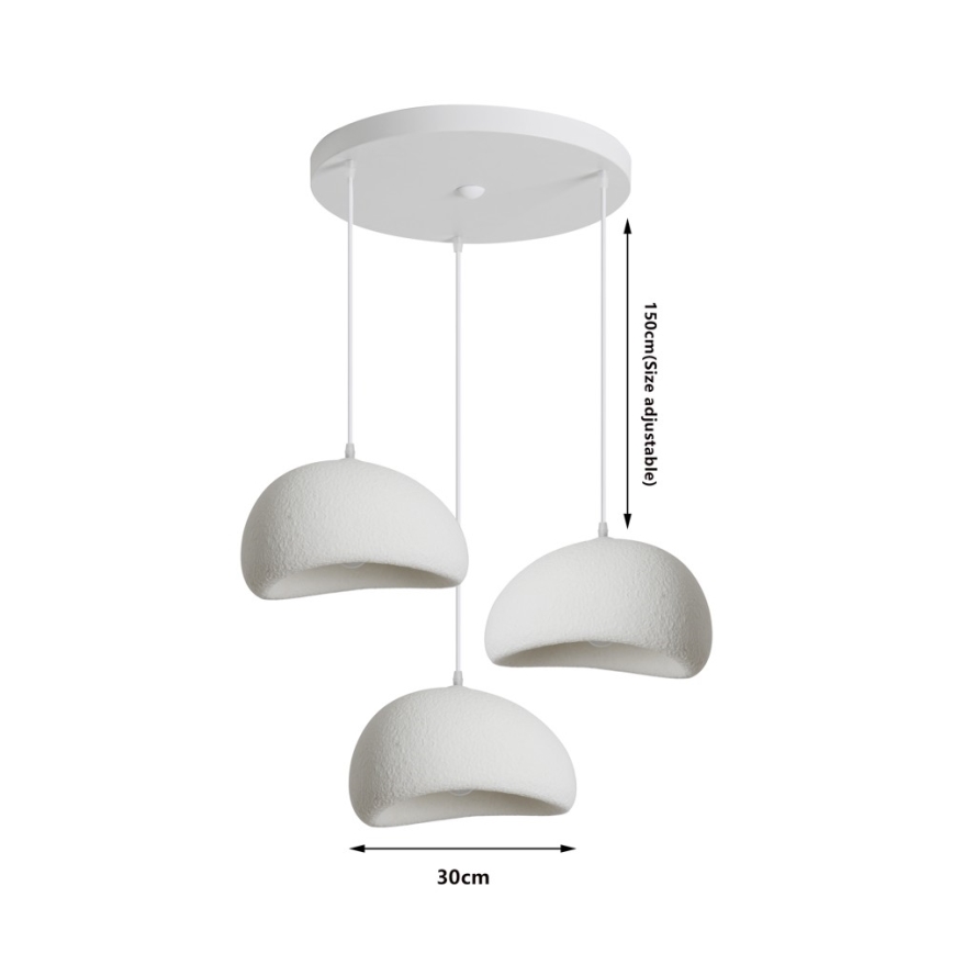 BRILAGI - Κρεμαστό φωτιστικό με καλώδιο WABI SABI 3xE27/60W/230V λευκό