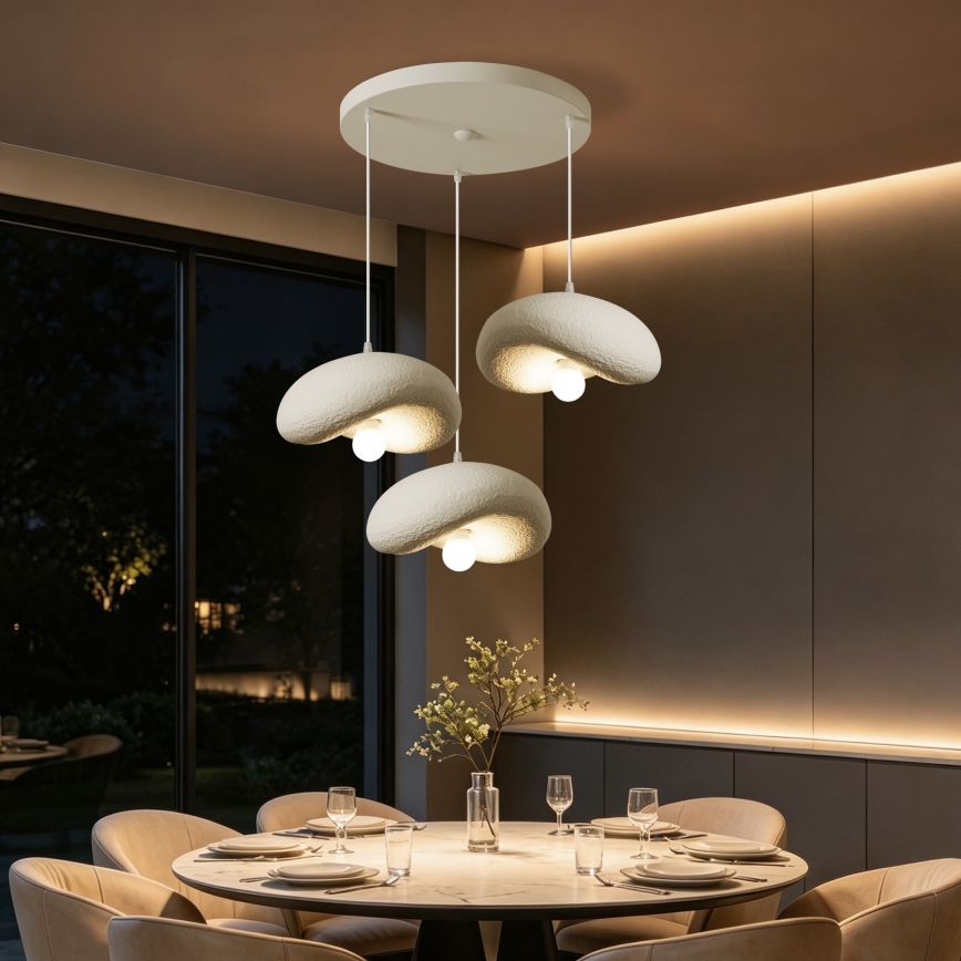 BRILAGI - Κρεμαστό φωτιστικό με καλώδιο WABI SABI 3xE27/60W/230V λευκό