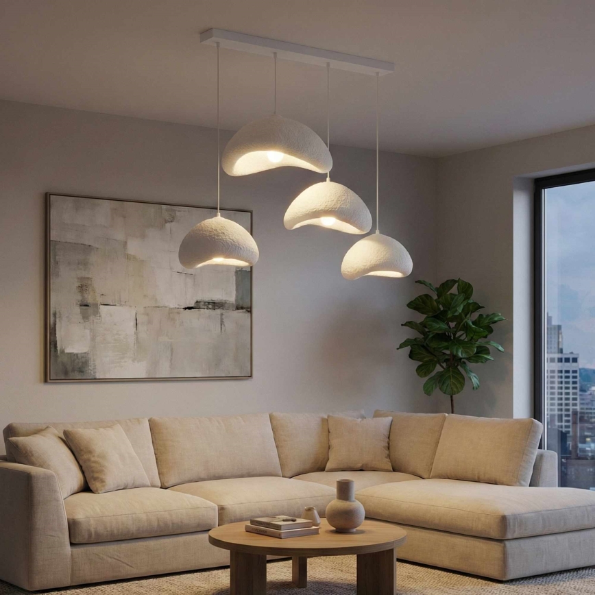 Brilagi - Κρεμαστό φωτιστικό με καλώδιο WABI SABI, 4xE27/40W/230V, λευκό