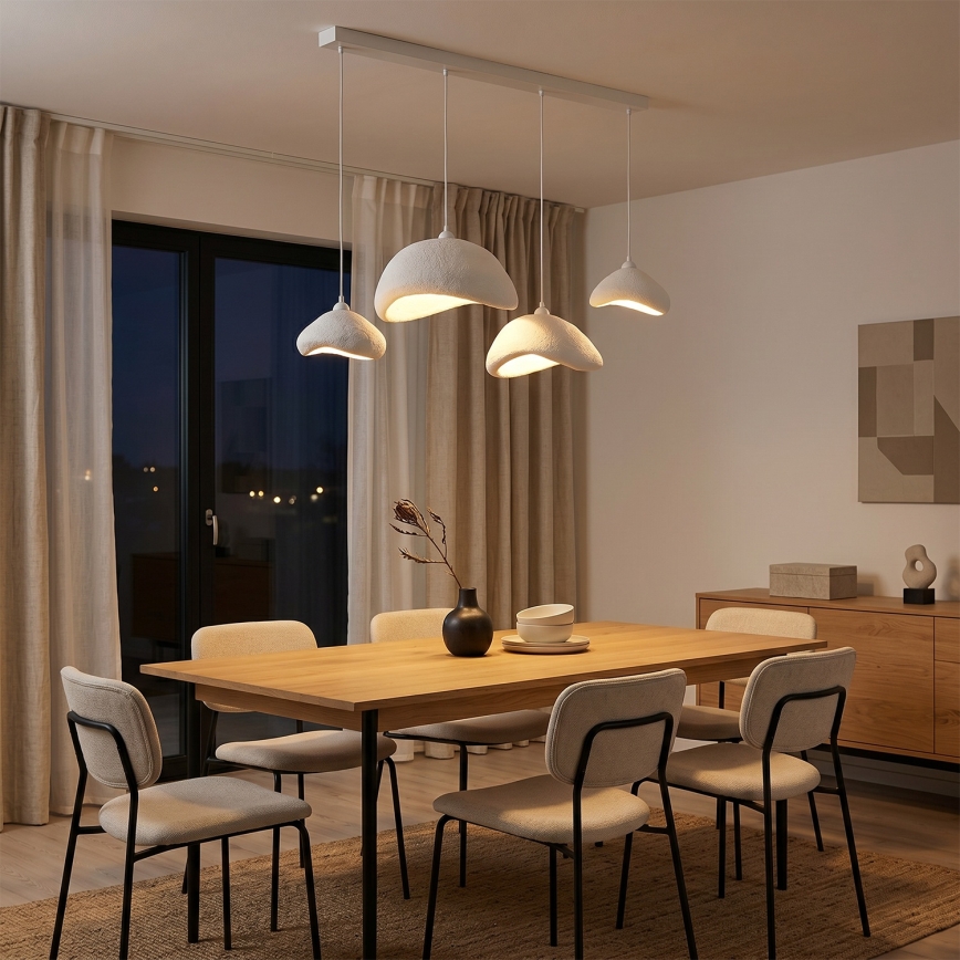 Brilagi - Κρεμαστό φωτιστικό με καλώδιο WABI SABI, 4xE27/40W/230V, λευκό