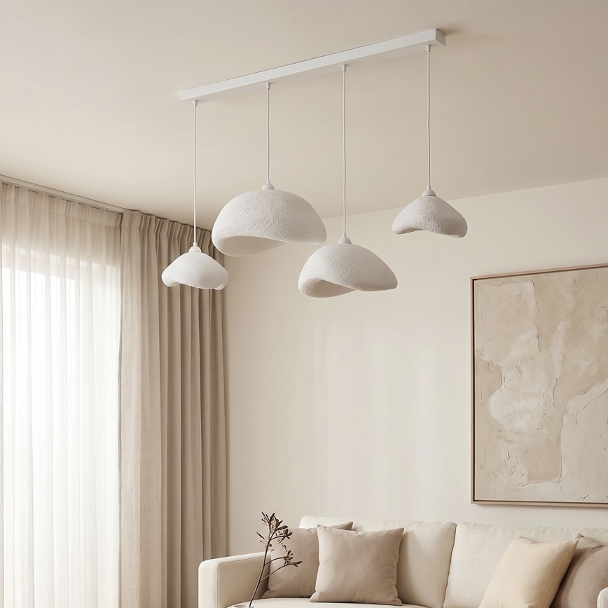 Brilagi - Κρεμαστό φωτιστικό με καλώδιο WABI SABI, 4xE27/40W/230V, λευκό