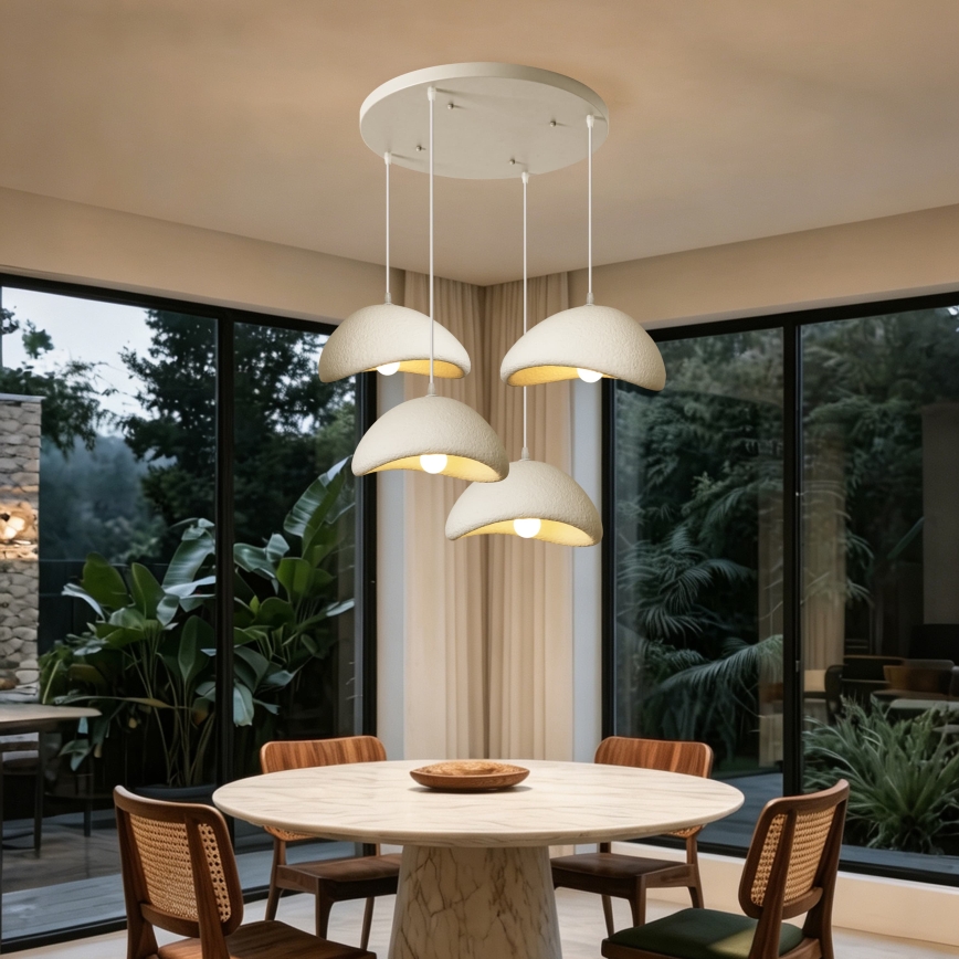 BRILAGI - Κρεμαστό φωτιστικό με καλώδιο WABI SABI 4xE27/60W/230V λευκό