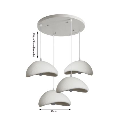 BRILAGI - Κρεμαστό φωτιστικό με καλώδιο WABI SABI 4xE27/60W/230V λευκό