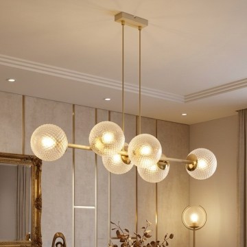 Brilagi - Κρεμαστό φωτιστικό με σύρμα STELLA 6xE27/60W/230V μπεζ/χρυσό