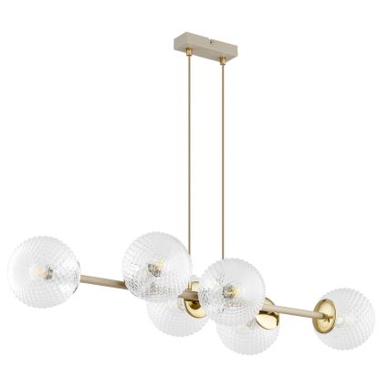 Brilagi - Κρεμαστό φωτιστικό με σύρμα STELLA 6xE27/60W/230V μπεζ/χρυσό