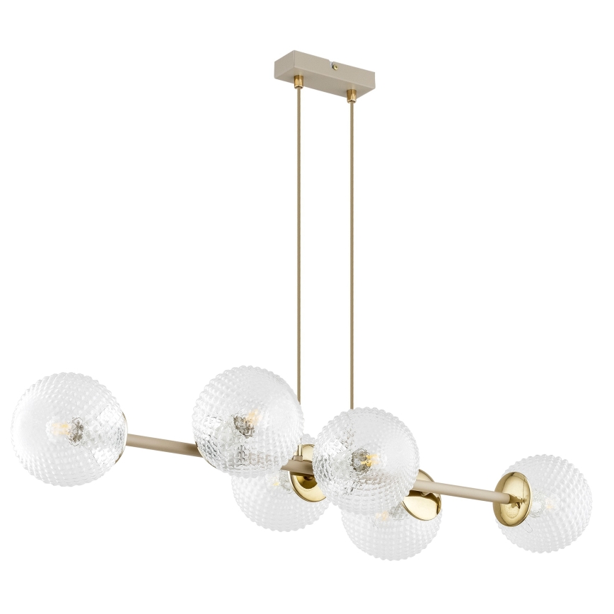 Brilagi - Κρεμαστό φωτιστικό με σύρμα STELLA 6xE27/60W/230V μπεζ/χρυσό